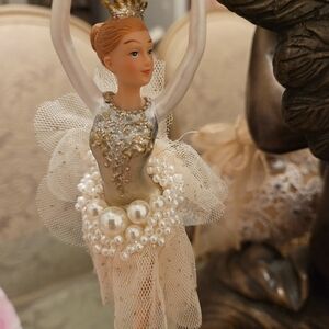 Elegant Ballerina Ornaments with Pearls